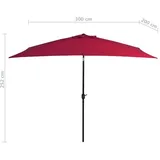 vidaXL Sonnenschirm 200 x 300 cm bordeauxrot
