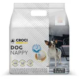 Croci Dog Nappy Windelhöschen für weibliche Hunde, Größe S, hygienische Windel für Zyklus und Pfeifen, geruchshemmend, Einwegwindel, verstellbarer Klebeverschluss, 14 Stück