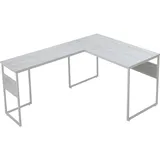 [en.casa] Eckschreibtisch Karlstang Hellgrau