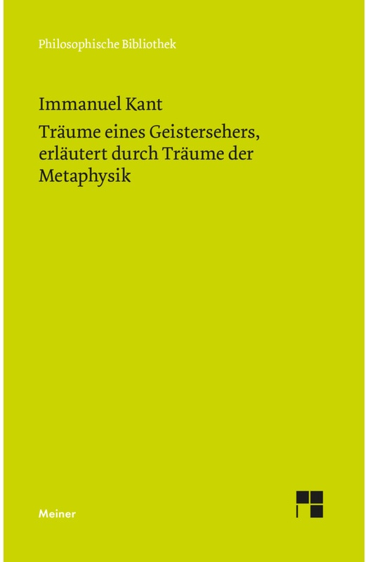 Träume Eines Geistersehers, Erläutert Durch Träume Der Metaphysik - Immanuel Kant, Leinen