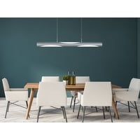 LED Design Pendelleuchte Silber höhenverstellbar & dimmbar, Lampen über Esstisch