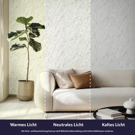 tesa rasch Carrara Vliestapete 6 m x 0,30 m 1 St Beige/Grau/Weiß