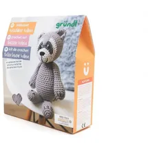 Gründl Häkelset Waschbär Wilma Grau 15 cm 6 St.