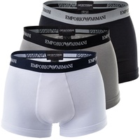 Emporio Armani Herren Boxershorts - Basic Pants, Cotton Stretch Weiß/Schwarz/Grau M