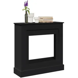 vidaXL vidaXL, Zubehör Kerzen + Kamin, Kaminumrandung Schwarz 90x30x90 cm Holzwerkstoff