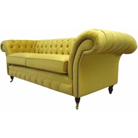 JVmoebel Chesterfield-Sofa, Sofa Dreisitzer Wohnzimmer Chesterfield Klassisch Design Sofas gelb