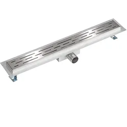 tectake® Duschrinne, aus Edelstahl, Inklusive Geruchsstop und Haarsieb, einfache Reinigung