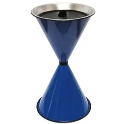SZ Metall Stand-Aschenbecher »spitze Kegel« blau, 40x71 cm