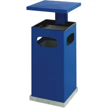 V-Part Ascher-Papierkorb mit Dach, 70 Liter, blau