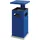 V-Part Ascher-Papierkorb mit Dach, 70 Liter, blau