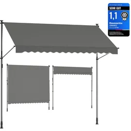 Songmics Klemmmarkise 300 x 120 cm anthrazit