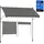 Songmics Klemmmarkise 300 x 120 cm anthrazit