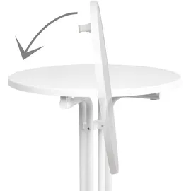 Beautissu Bistroni Bistrotisch Ø 70 x 70 cm Weiß