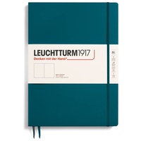 Leuchtturm1917 Notizbuch Master Slim (A4+) Hardcover, 123 nummerierte Seiten, Pacific Green, blanko