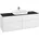 Waschtischunterschrank F44200GF 160x60 3cm Abdeckplatte Black matt Glossy White Lacquer