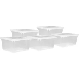 Spetebo Kunststoff Aufbewahrungsbox 37 x 26 cm 5-tlg. transparent