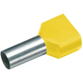 CIMCO 187712 Zwillings-Aderendhülse 6mm2 Teilisoliert Gelb 100St.