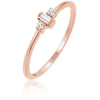 Elli Ring 925 Sterling Silber Verlobungsring in Rosegold | Gr.: 54
