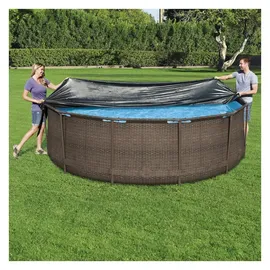 BESTWAY Flowclear Pool-Abdeckplane grau 366 cm