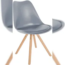 CLP Esszimmerstuhl Sofia Kunstleder grau