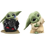 Star Wars The Bounty Collection Serie 5, Grogu Figuren 2er-Pack, Helmspaß, Guckguck-Spiel, Spielzeug für Kinder ab 4 Jahren, 5,5 cm, Multi, F5941