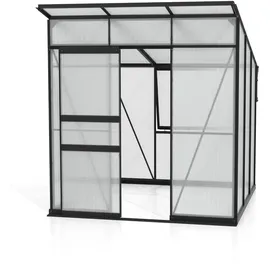 Vitavia Gewächshaus-Set Fokus 4450 HKP 6 mm schwarz 192 x 192 cm