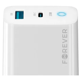 Forever Wandladegerät in Weiß PD, QC, Schnellladegerät 1x USB Typ A, 1x USB Typ C 33W - Gr.: onesize