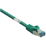 Renkforce RF-5462398 RJ45 Patchkabel CAT 6a S/FTP 15.00 m Grün mit Rastnasenschutz, Flammwidrig 1 St.