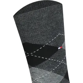 Tommy Hilfiger Check Socken 2er Pack Anthrazit 39-42