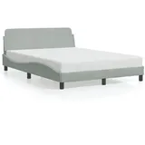 vidaXL Bettgestell ohne Matratze Hellgrau 120x200 cm Samt