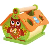 bino 72439 - Steckspiel, Holzhaus, Formen, Motorik