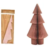 G. Wurm Dekoaufsteller "Tannenbaum" in Altrosa - (H)30 x Ø 15 cm