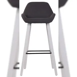 CLP Barhocker Newnan Stoff 4-Fuß Gestell I Thekenhocker Mit Eichenholzgestell I Barstuhl Mit Fußstütze Tresenstuhl Thekenstuhl