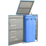 vidaXL Mülltonnenbox NA Mülltonnenbox Mülltonnenverkleidung Edelstahl blau blau