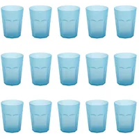 ENGELLAND Plastikbecher 0,4 l Blau 15 St.