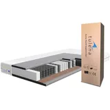 TULENA NOX Taschenfederkern Matratze 90x200 Federkernmatratze H3 + H4 Basic 20cm hoch Probeschlafen Rollmatratze Wendematratze