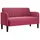 vidaXL Zweisitzer-Sofa Weinrot 109 cm Samt