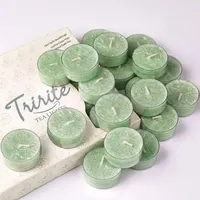 Unparfümierte grüne Teelichter Kerzen, 5 Stunden perlenförmige Teelichter Kerzen im Großpack für Frühling, rauchlose Mini-Teelichter Votivkerzen für Hochzeit, Valentinstag, Babyparty, Weihnachten, 12