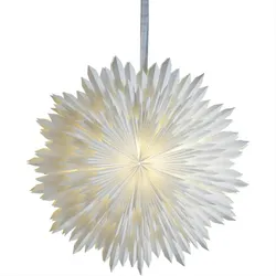 Papierstern Eisblume Weihnachtsstern Faltstern 70cm Dekostern Leuchtstern weiß