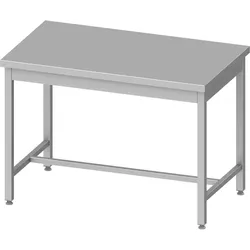 Stalgast Edelstahl Arbeitstisch ECO ohne Grundboden 200 x 60 x 85 cm mit Verstrebung