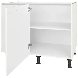 Nobilia Eckunterschrank Flash 100 x 58,3 x 87 cm Weiß
