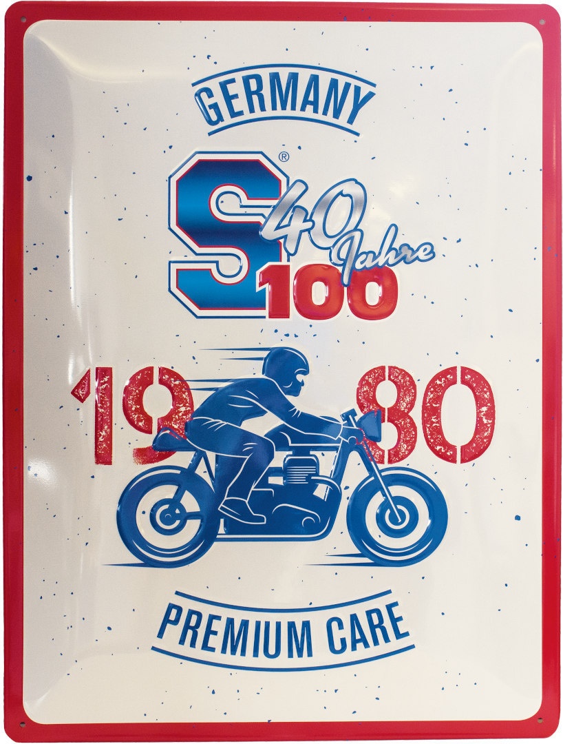S100 Nostalgie-Schild 40 Jahre Blechschild, blau