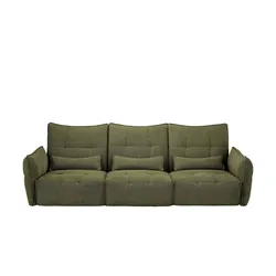 Sofa, 3-Sitzer  Jeaneva ¦ grün ¦ Maße (cm): B: 320 H: 101 T: 114