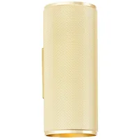 Brilliant Wandleuchte 2flg Up-/Down sand schwarz/matt gold Metall/Glas gold