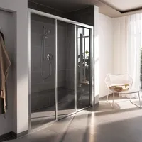 Koralle myDay Comfort SBF3F 160 1565-1605x2000mm, VJ05516020AP1, Duschkabine: Rahmen: Silber matt, Glas: ESG GlasPlus
