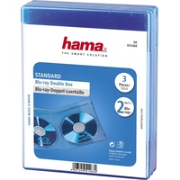 Hama 51468 Blu-ray Disc Doppel-Leerhülle 3er-Pack blau