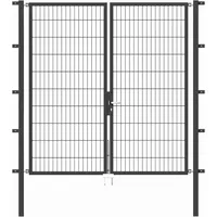 GAH Alberts GAH-Alberts Stabgitter Doppeltor Flexo 200 x 200 cm, Typ 6/5/6, anthrazit, zum Einbetonieren