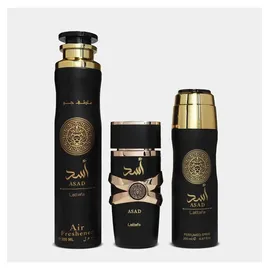 Lattafa Asad Eau de Parfum 100 ml + Lufterfrischer 300 ml Geschenkset