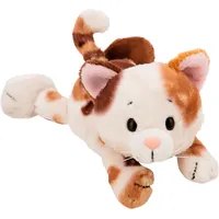 NICI Plüsch Katze dreifarbig 20cm, liegend GRÜN