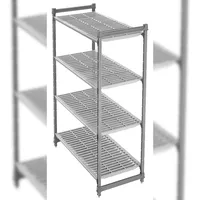 Cambro - CBU186072V4-580 - Basics Plus Regal mit 4 belüfteten Fachböden 46 cm Tiefe x 153 cm Länge x 183 cm Höhe - Gebürstetes Graphit